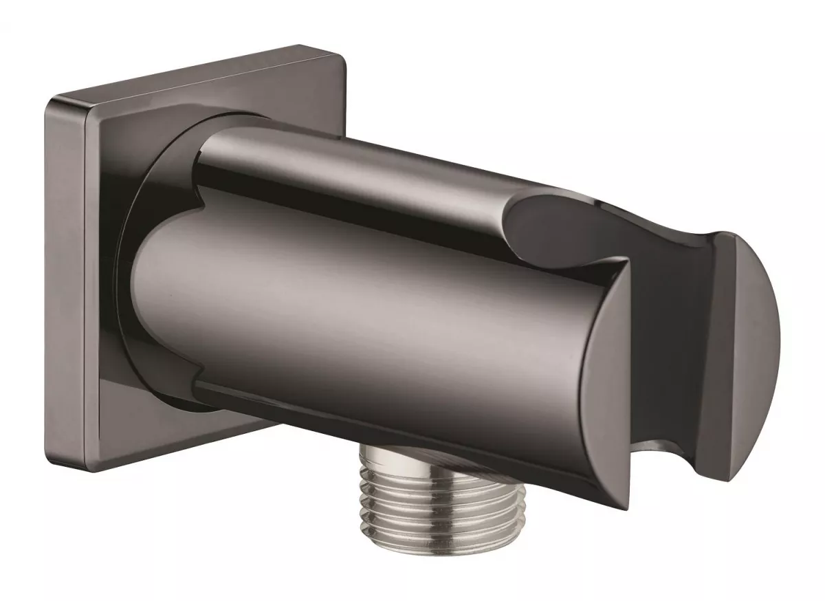 Cot iesire dus Grohe 26659A00, Rainshower SoftSquare, 1/2'' x 1/2'', suport para, lucios, grafit