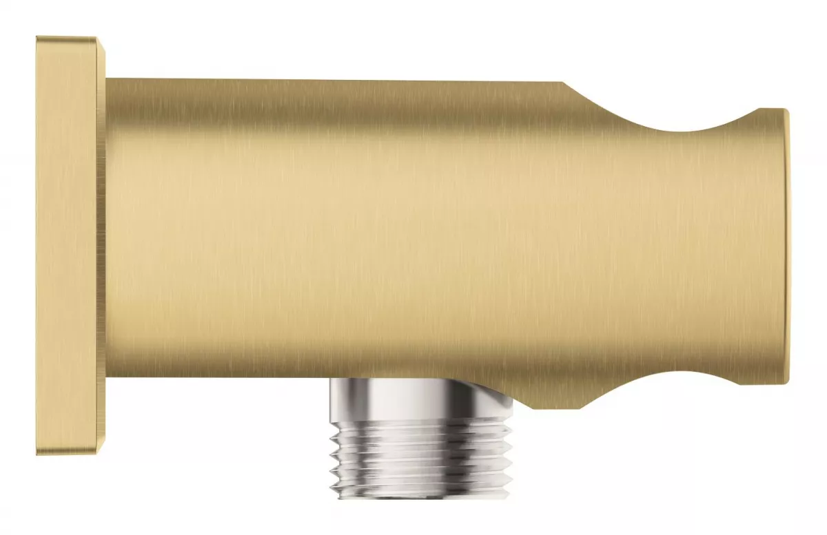 Cot iesire dus Grohe 26659GN0, Rainshower SoftSquare, 1/2'' x 1/2'', suport para, mat, auriu