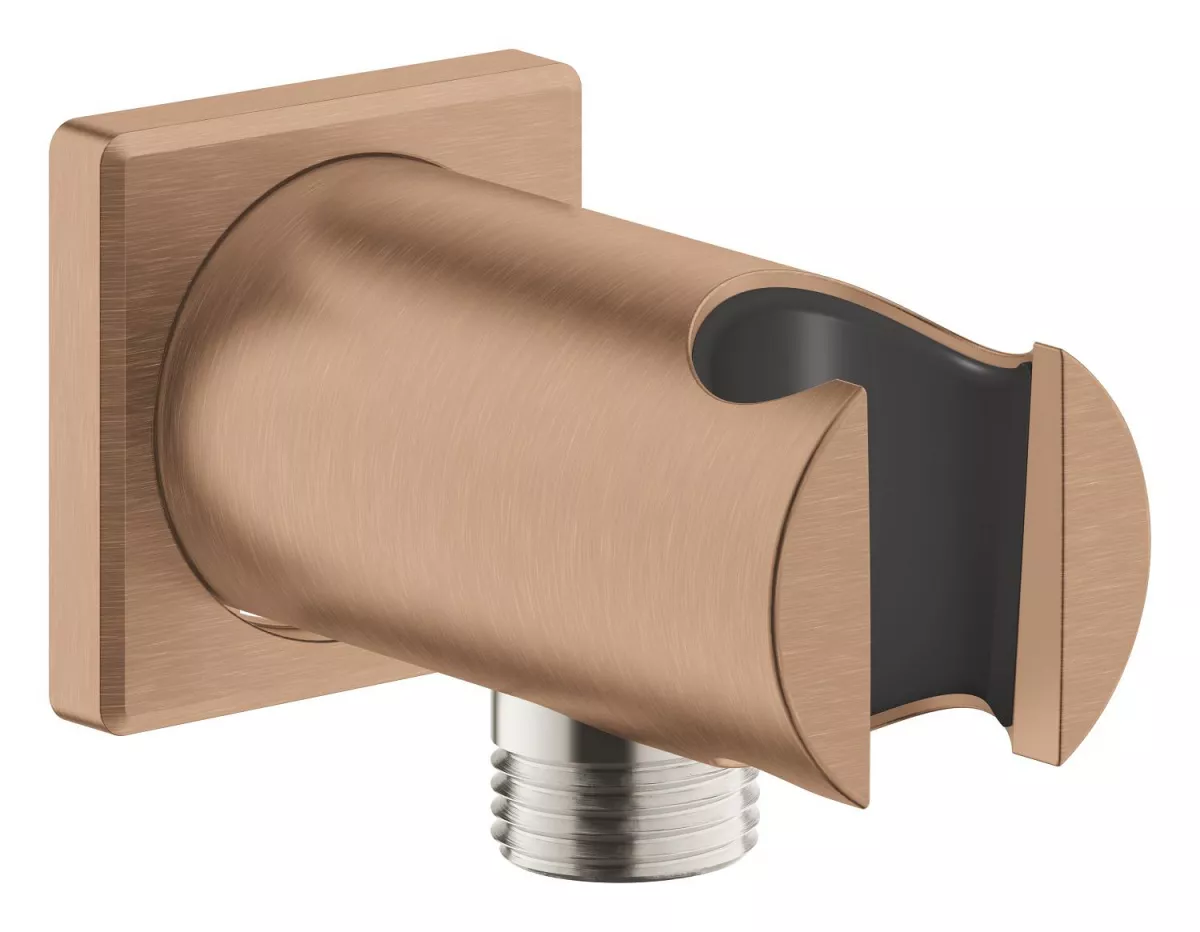 Cot iesire dus Grohe 26659DL0, Rainshower SoftSquare, 1/2'' x 1/2'', suport para, mat, cupru