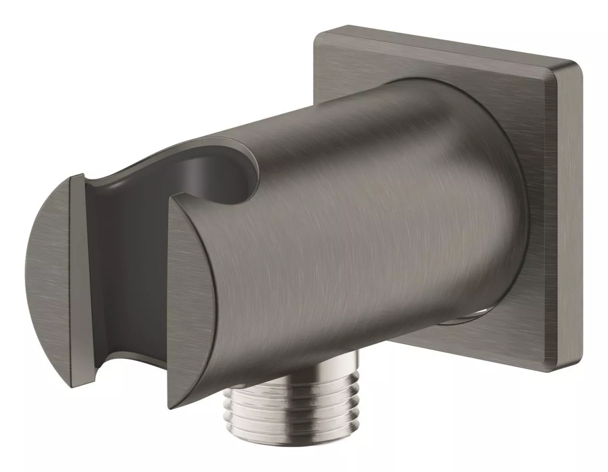 Cot iesire dus Grohe 26659AL0, Rainshower SoftSquare, 1/2'' x 1/2'', suport para, mat, grafit