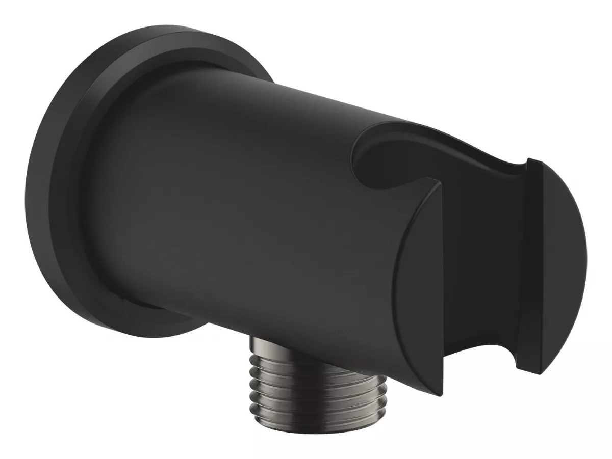 Cot iesire dus Grohe 26658KF0, RainShower, universal, 1/2'' x 1/2'', suport, mat, negru