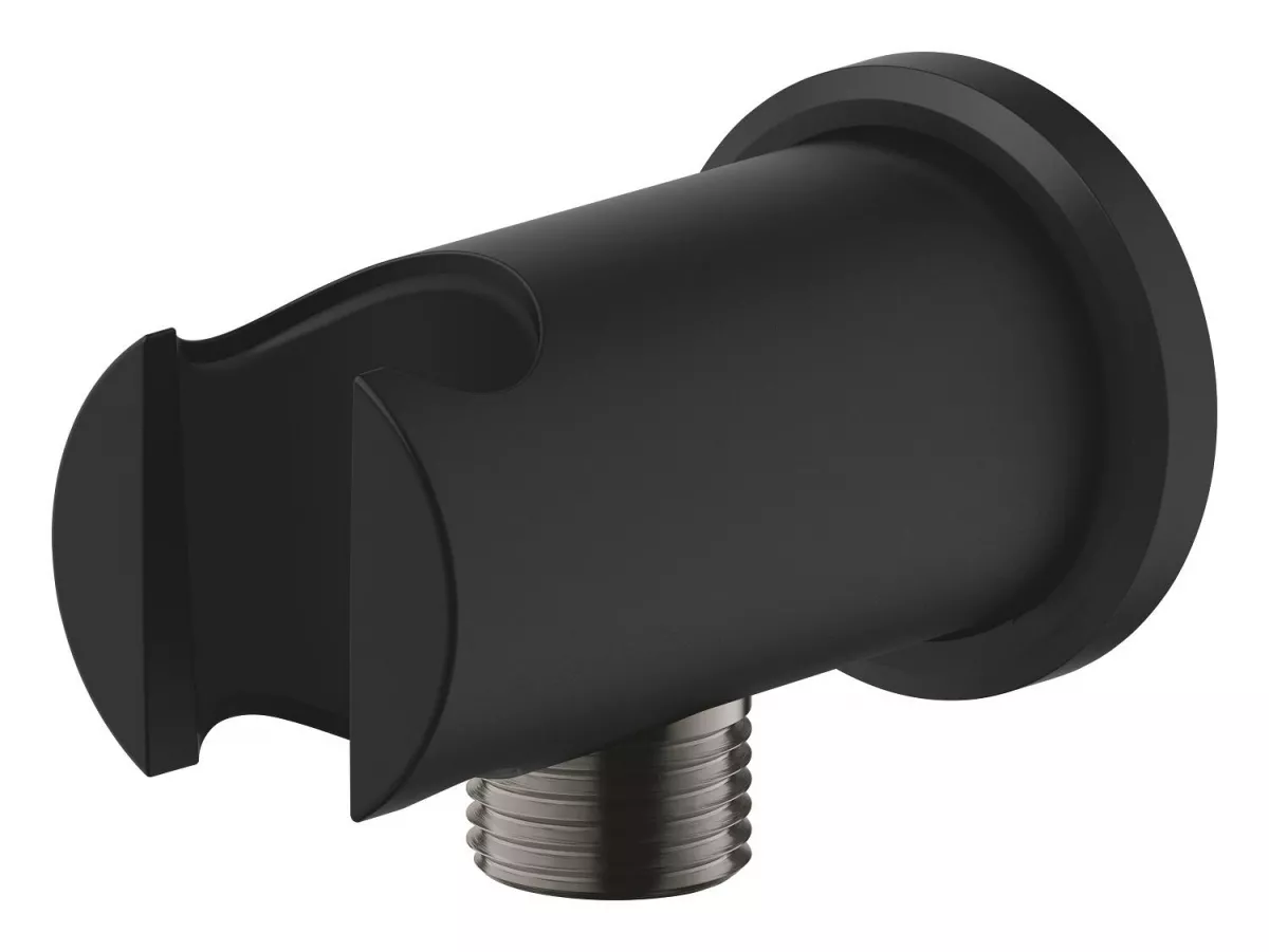 Cot iesire dus Grohe 26658KF0, RainShower, universal, 1/2'' x 1/2'', suport, mat, negru