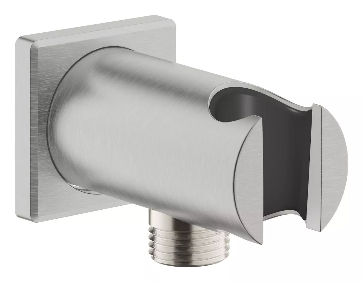 Cot iesire Grohe 26659DC0, Rainshower, 1/2'' x 1/2'', suport para, mat, otel satinat