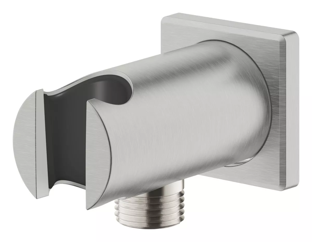 Cot iesire Grohe 26659DC0, Rainshower, 1/2'' x 1/2'', suport para, mat, otel satinat