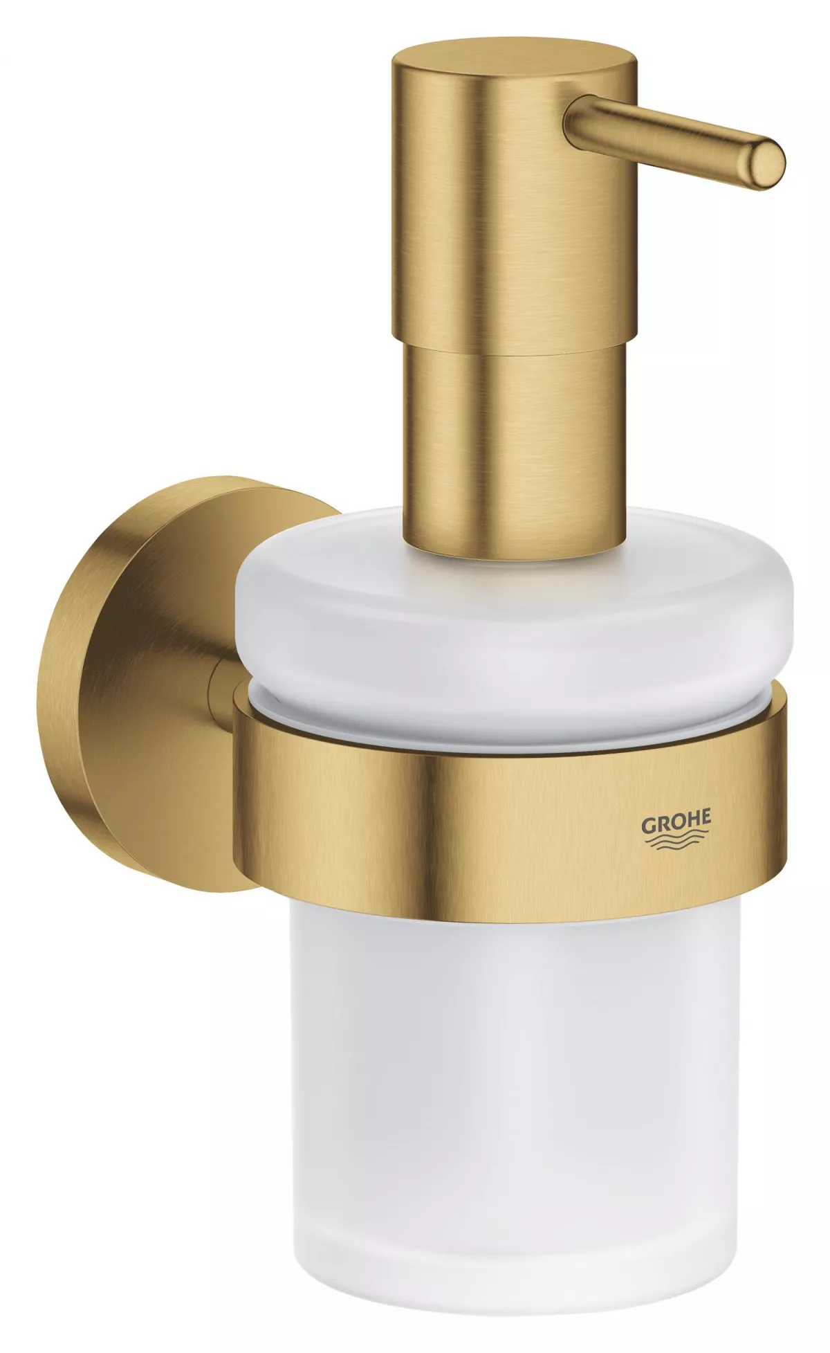 Dozator sapun Grohe 41195GN0, Start, aparent, 160 ml, metal/sticla, mat, auriu