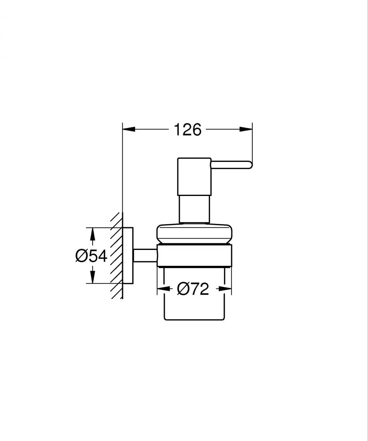 Dozator sapun Grohe 41195DL0, Start, aparent, 160 ml, metal/sticla, mat, cupru
