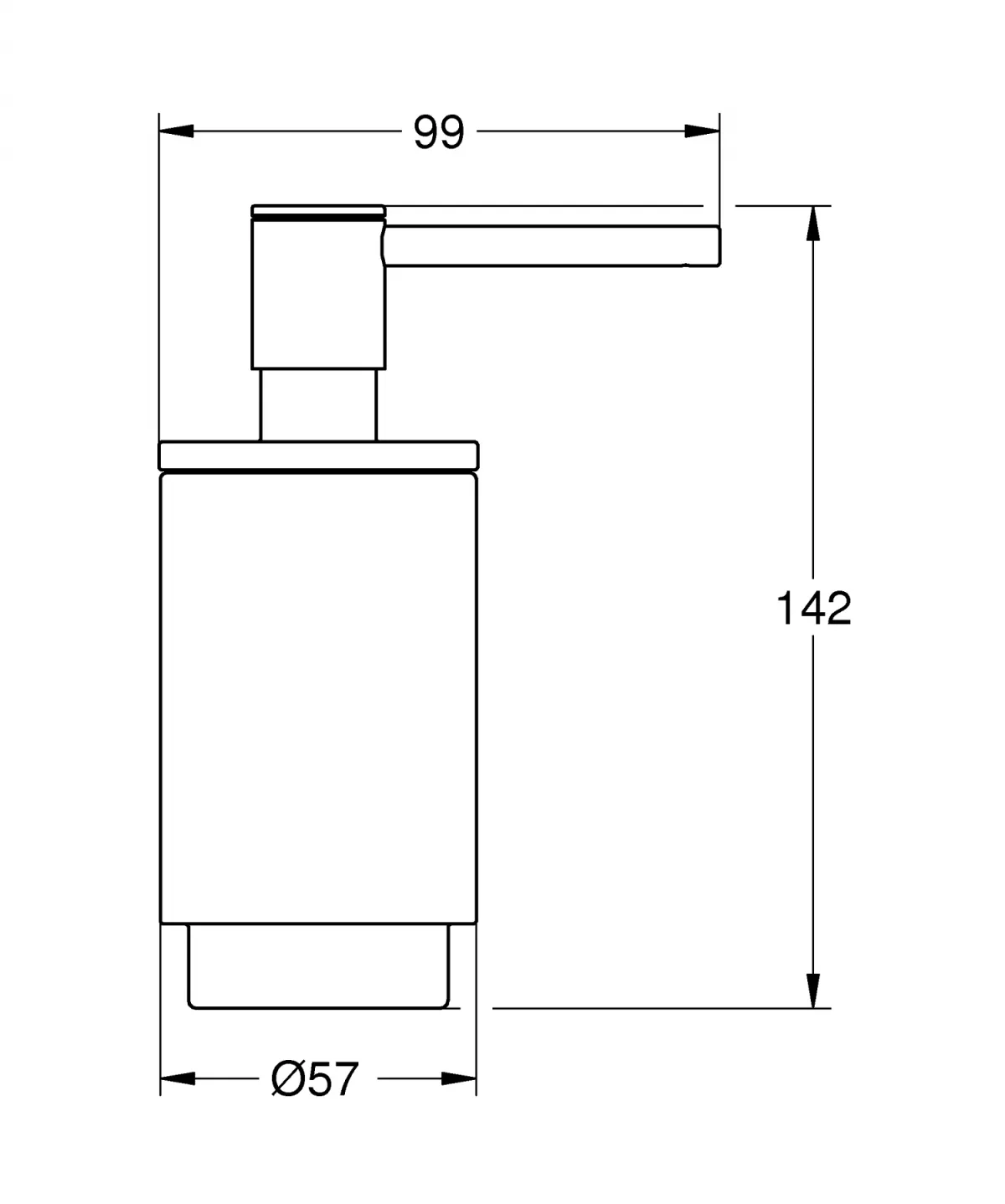 Dozator sapun Grohe 41028DL0, Selection, pe suport, 130 mm, sticla/metal, mat, cupru