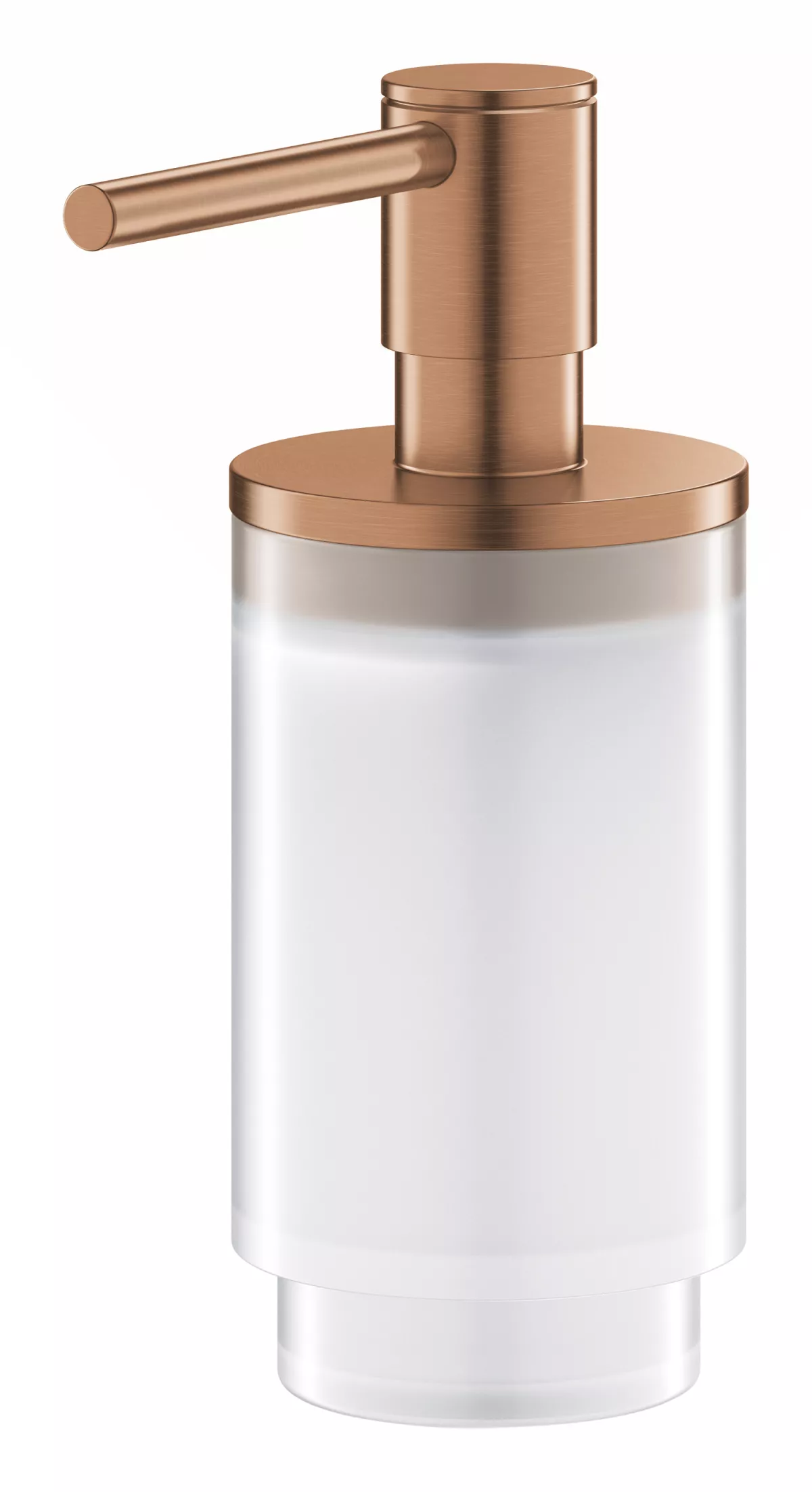 Dozator sapun Grohe 41028DL0, Selection, pe suport, 130 mm, sticla/metal, mat, cupru