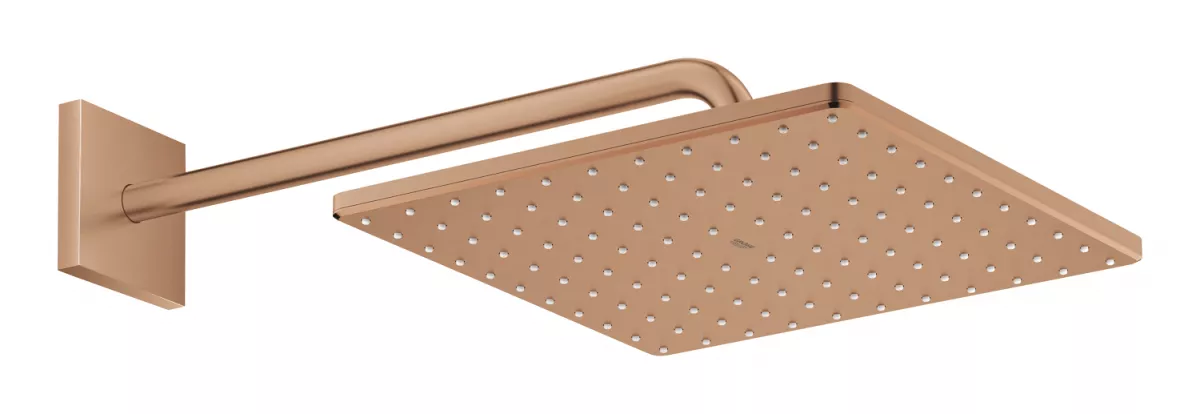 Dus fix Grohe 26564DL0, Rainshower 310 Cube, 1/2'', pe perete, 1 functie, 310 mm, brat, mat, cupru