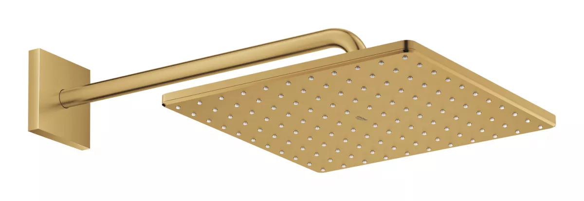 Dus fix Grohe 26564GN0, Rainshower 310 Cube, 1/2'', pe perete, 310 mm, 1 functie, mat, auriu