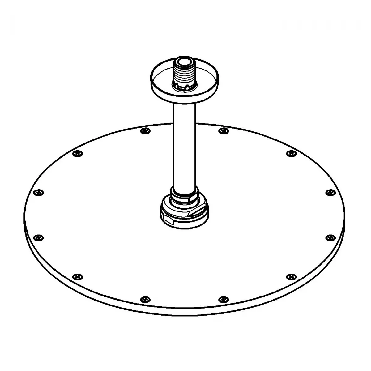 Dus fix Grohe 26067DA0, Rainshower 310, pe tavan, 310 mm, 1 functie, lucios, cupru