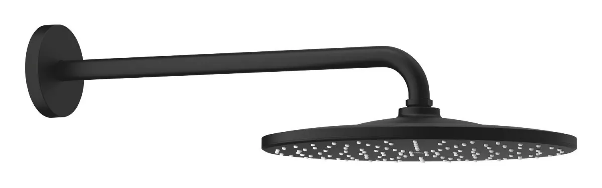 Dus fix Grohe 22121KF0, Rainshower Mono 310, 1/2'', montare pe perete, 310 mm, 1 pulverizare, brat, anti-calcar, mat