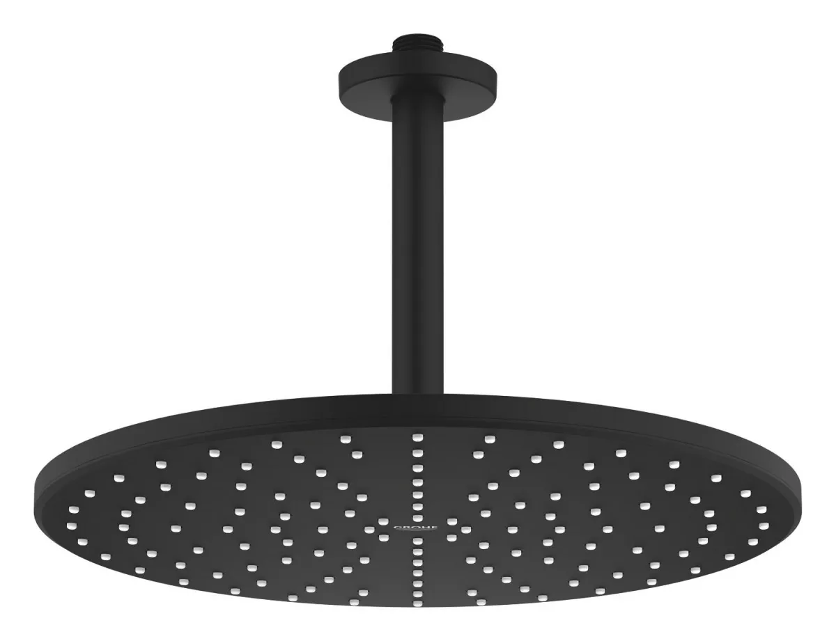 Dus fix Grohe 22122KF0, Rainshower Mono 310, 1/2'', montare pe tavan, 310 mm, 1 pulverizare, brat, anti-calcar, mat