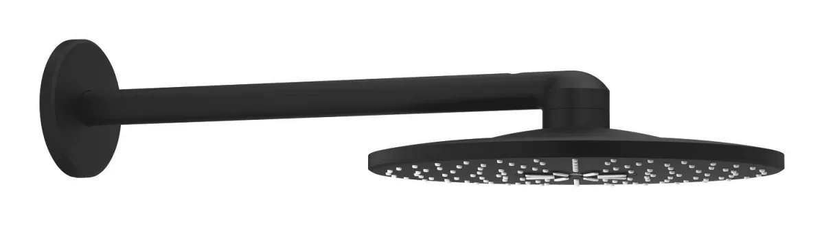 Dus fix Grohe 22123KF0, Rainshower SmartActive 310, 2 functii, 310 mm, necesita valva, mat, negru