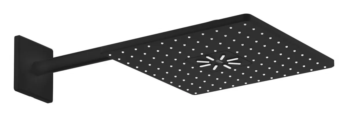Dus fix Grohe 26479KF0, Rainshower SmartActive 310 Cube, pe perete, 310 mm, 2 functii, necesita valva, mat, negru