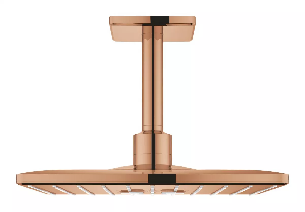 Dus fix Grohe 26481DA0, SmartActive 310 Cube, pe tavan, 310 mm, 2 functii, necesita valva, lucios, cupru