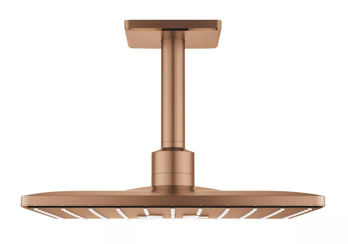 Dus fix Grohe 26481DL0, SmartActive Cube, pe tavan, 310 mm, 2 functii, necesita valva, mat, cupru