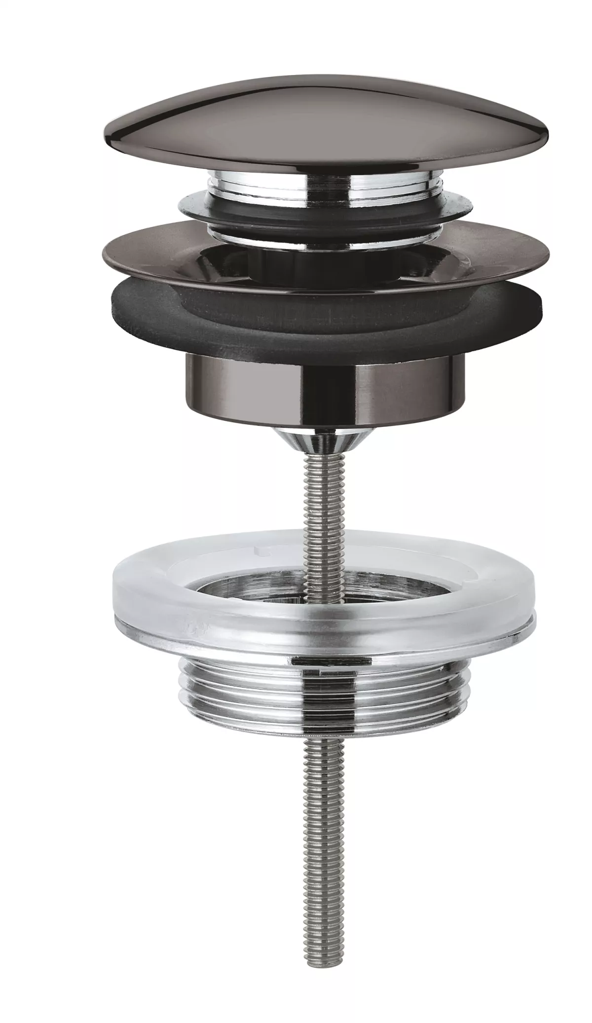 Ventil push to open Grohe 65807A00, G1 1/4'', lucios, grafit