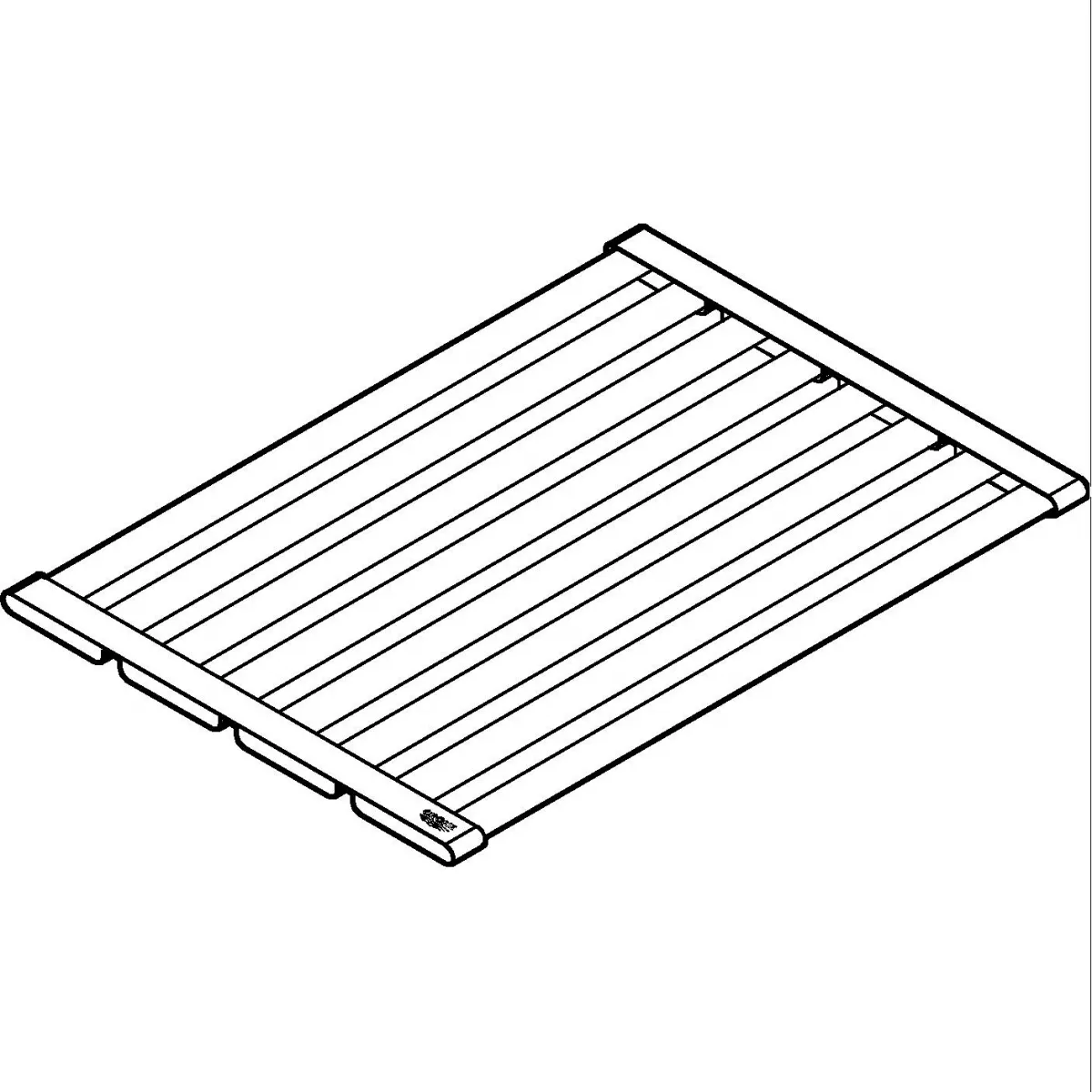 Gratar pliabil Grohe 40854DL0, 490 x 384 mm, otel inoxidabil, mat, cupru