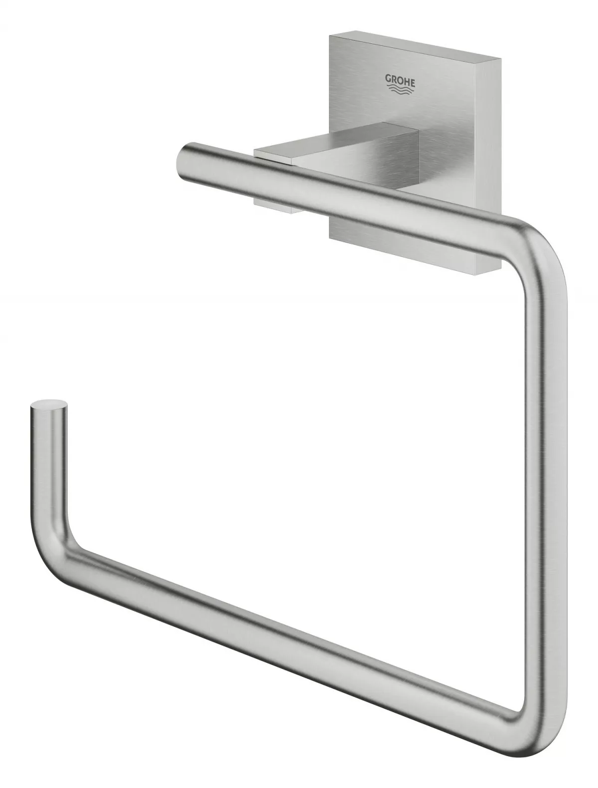 Inel prosop Grohe 40975DC0, Start Cube, pe perete, 188 mm, metal, mat, otel satinat
