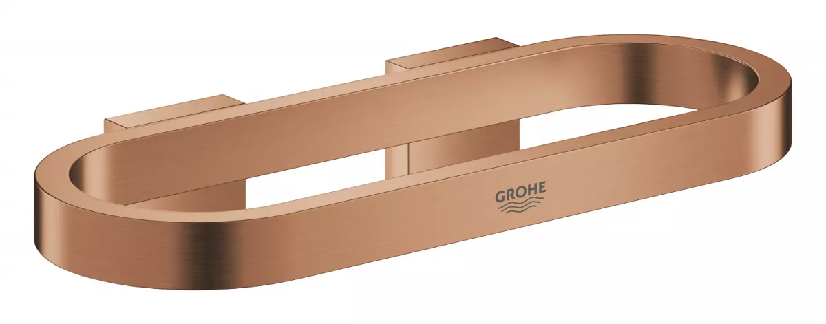 Inel prosop Grohe 41035DL0, Selection, 200 mm, montare pe perete, fixare ascunsa, mat, cupru
