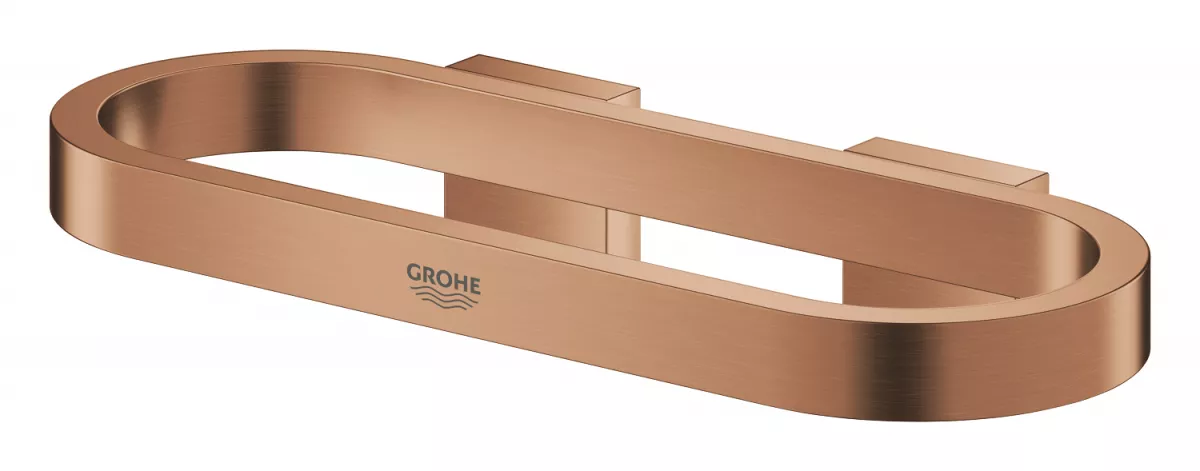 Inel prosop Grohe 41035DL0, Selection, 200 mm, montare pe perete, fixare ascunsa, mat, cupru
