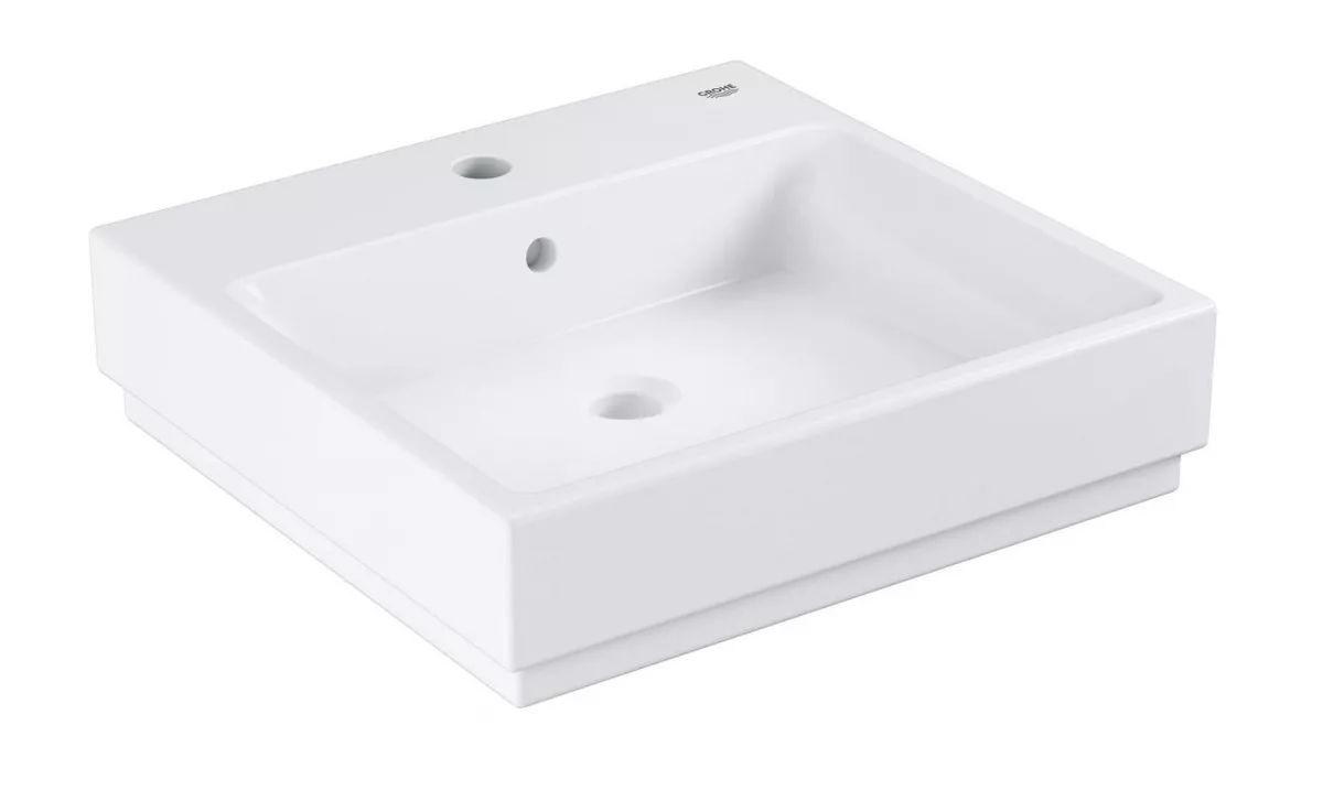 Lavoar Grohe 3947400H, Cube Ceramic, pe blat/pe perete, 500 x 490 mm, PureGuard, alb