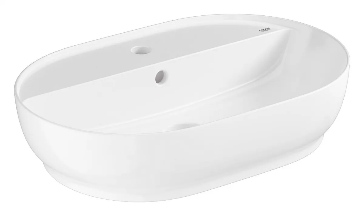 Lavoar Grohe 103569SH00, Essence, pe blat, 60 x 40 cm, cu preaplin, HyperClean, AquaCeramic, alb