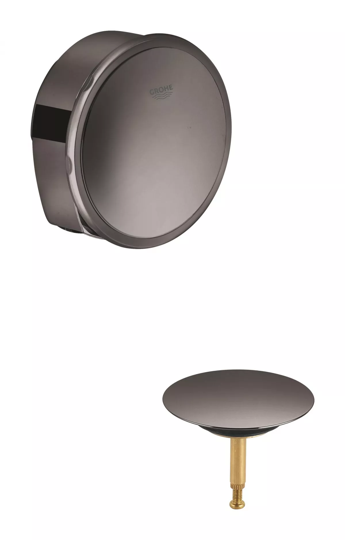 Ornament preaplin si evacuare Grohe 19952A00, TalentoFill, pentru evacuare cada Grohe, lucios, grafit