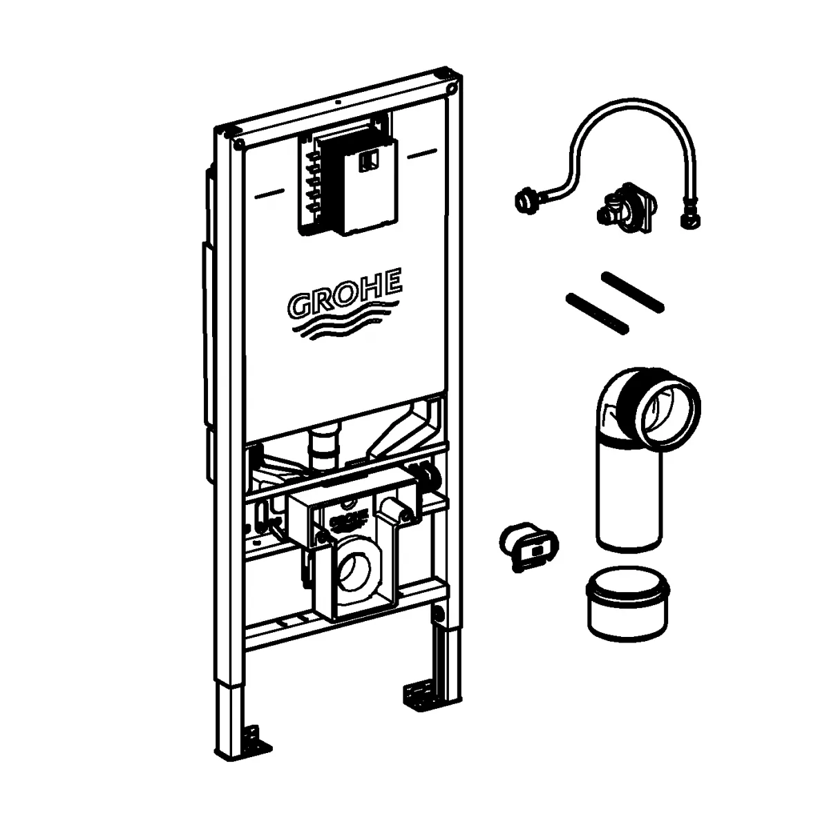 Pachet 3in1 cadru WC Grohe Rapid SLX 39596000, incastrat, a…