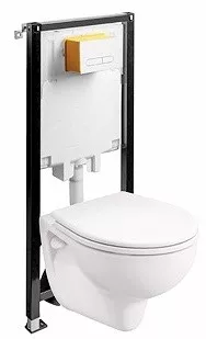 Pachet 4in1 WC Kolo Rekord 99642000, suspendat, cadru, pl…