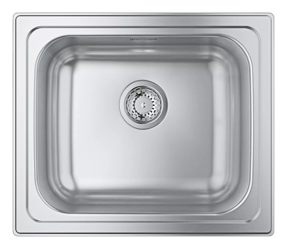 Pachet chiuveta Grohe 31719SD0, K200, 533 x 458 mm, o cuva, montare pe blat + baterie Bauloop 31368001, 3/8''