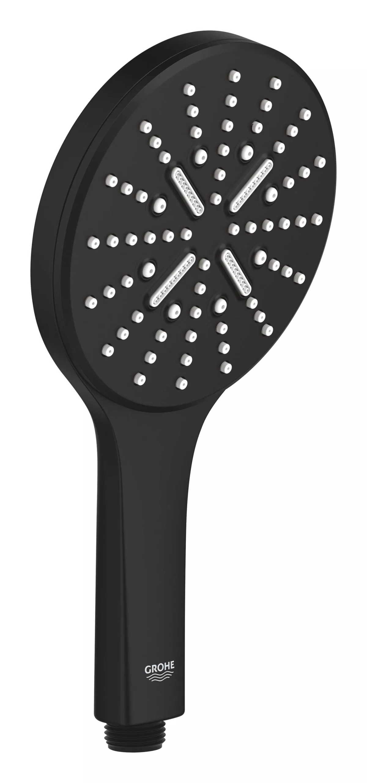 Para de dus Grohe 22127KF0, Rainshower SmartActive 130, 1/2'', 3 pulverizari, 9.5 l/min, anti-calcar, mat, negru