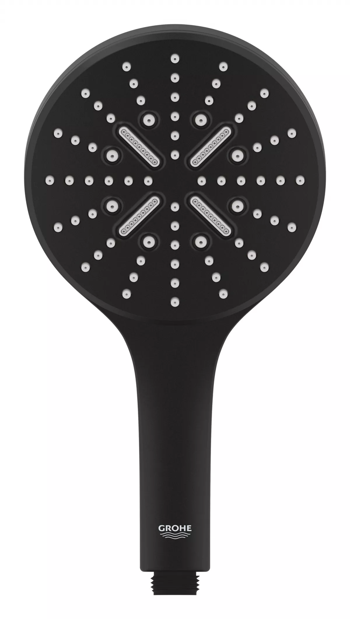 Para de dus Grohe 22127KF0, Rainshower SmartActive 130, 1/2'', 3 pulverizari, 9.5 l/min, anti-calcar, mat, negru