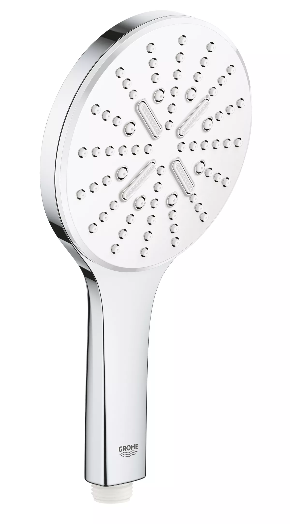 Para de dus Grohe 26544LS0, Rainshower SmartActive 130, 1/2'', universala, 3 pulverizari, anti-calcar, crom/alb