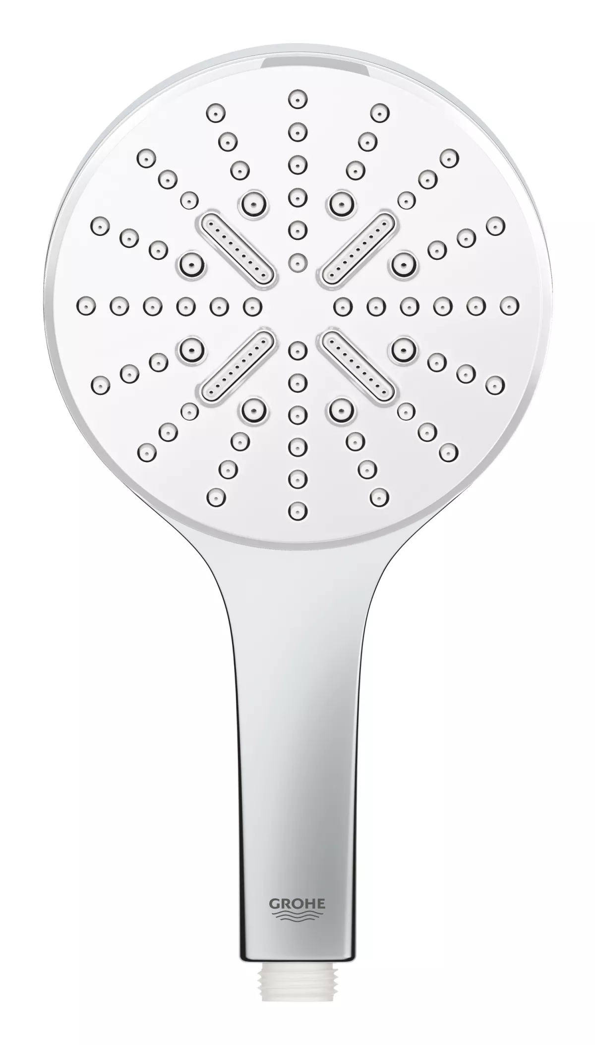 Para de dus Grohe 26544LS0, Rainshower SmartActive 130, 1/2'', universala, 3 pulverizari, anti-calcar, crom/alb