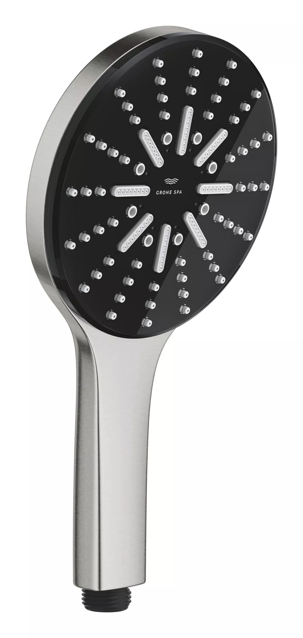 Para de dus Grohe 101676DC00, SPA AQUA, 130 mm, 3 functii, ABS/acril, mat, otel satinat
