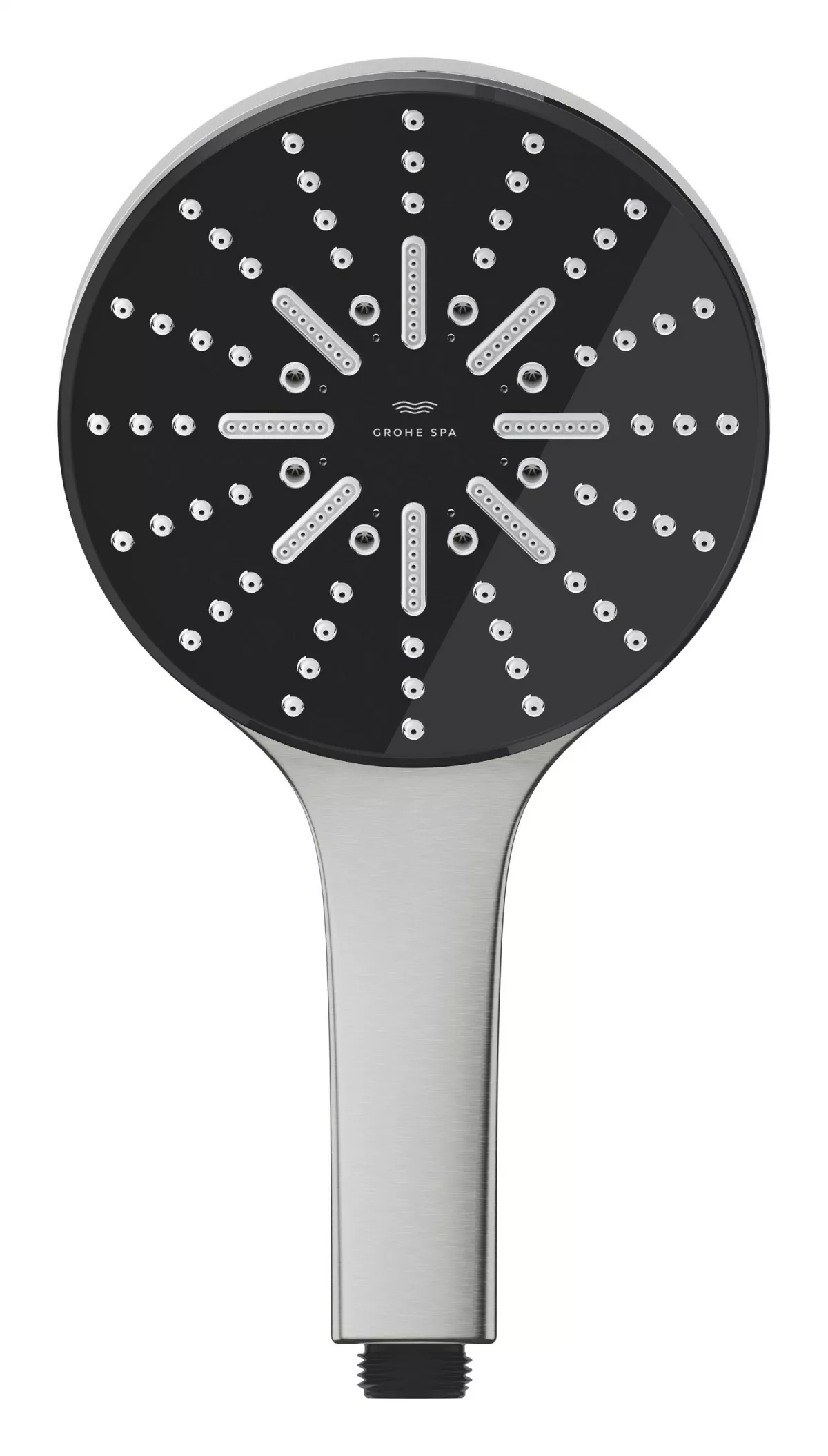 Para de dus Grohe 101676DC00, SPA AQUA, 130 mm, 3 functii, ABS/acril, mat, otel satinat