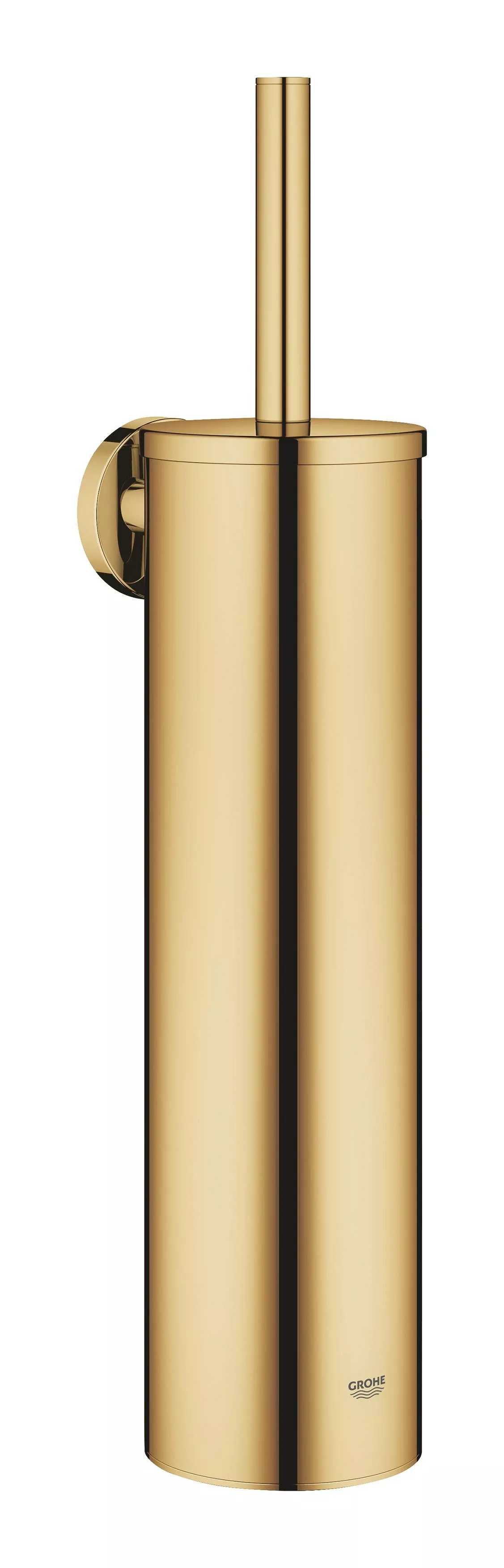 Perie WC Grohe 40696GL0, Essentials, pe perete, metal/plastic, lucios, auriu
