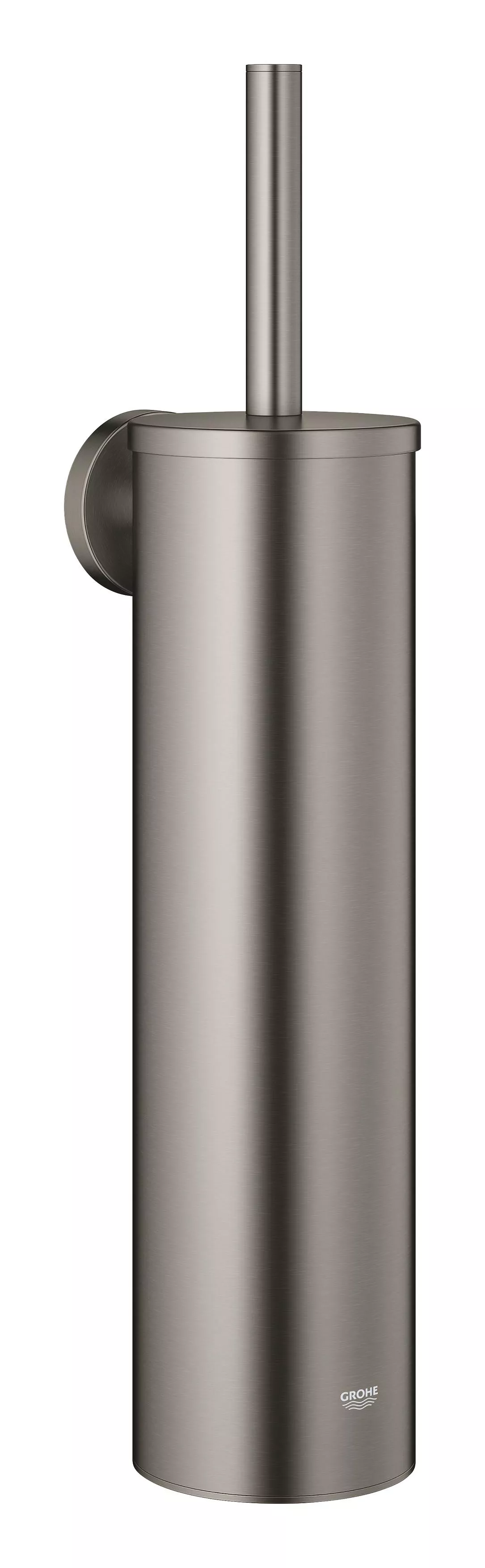 Perie WC Grohe 40696AL0, Essentials, pe perete, metal/plastic, mat, grafit