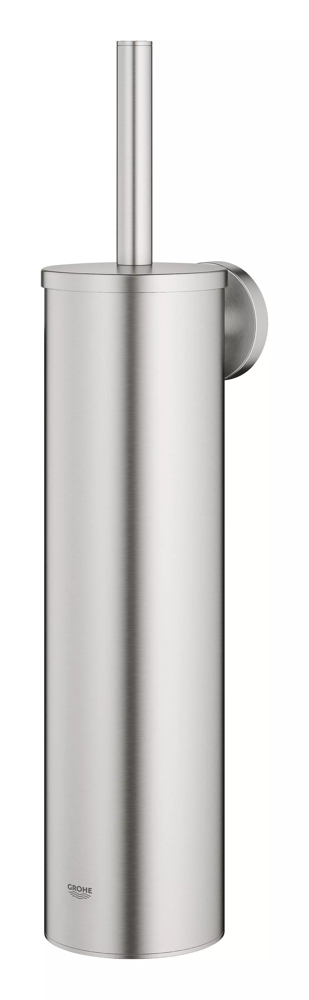 Perie WC Grohe 40696DC0, Essentials, pe perete, metal/plastic, mat, otel satinat