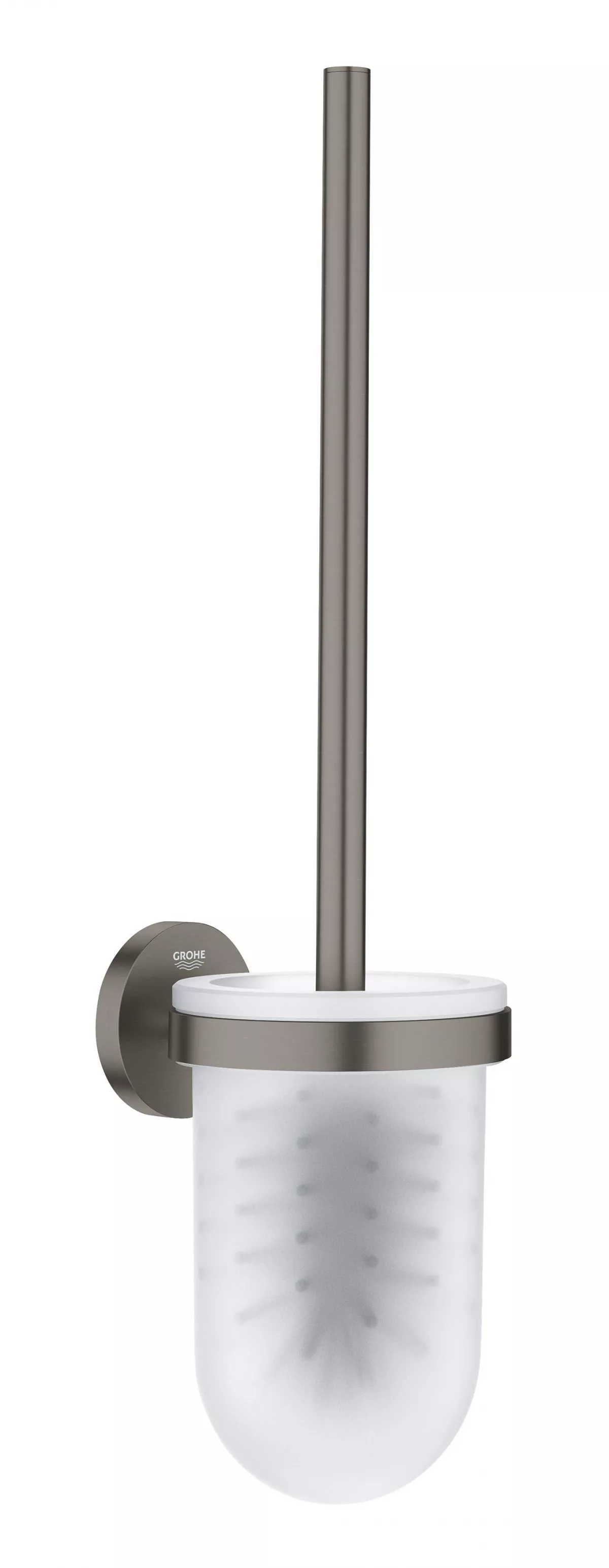 Perie WC Grohe 41185AL0, Start, aparenta, metal/sticla, mat, grafit