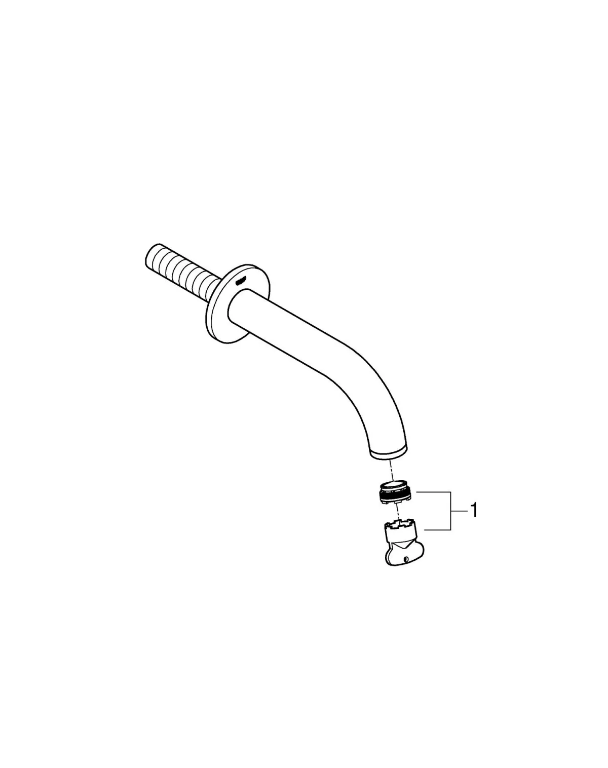 Pipa cada Grohe 13139DA3, Atrio, 1/2'', 171 mm, lucios, cupru