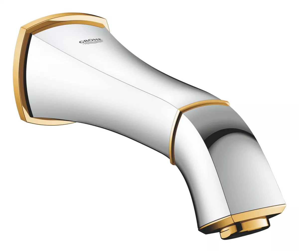 Pipa cada Grohe 13341IG0, Grandera, 1/2'', 177 mm, crom / auriu
