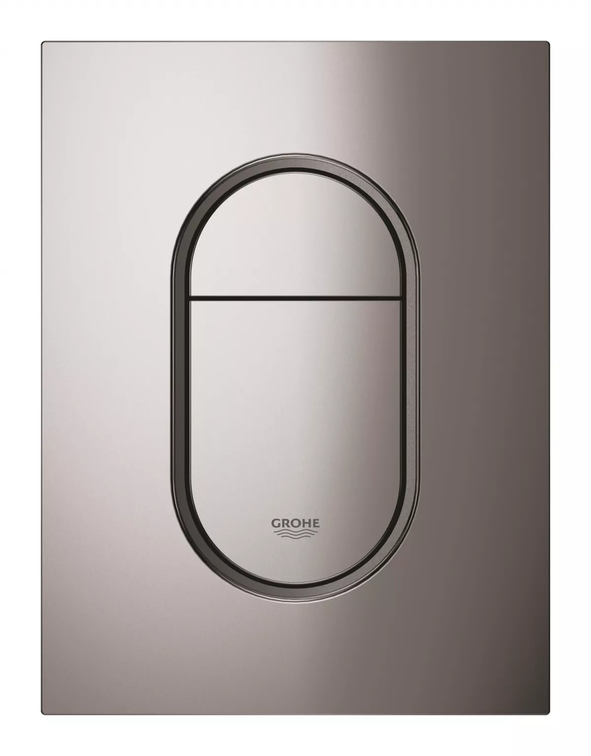 Placa de actionare Grohe 37624A00, Arena Cosmopolitan, marimea S, dubla, 130 x 172 mm, verticala, lucios, grafit