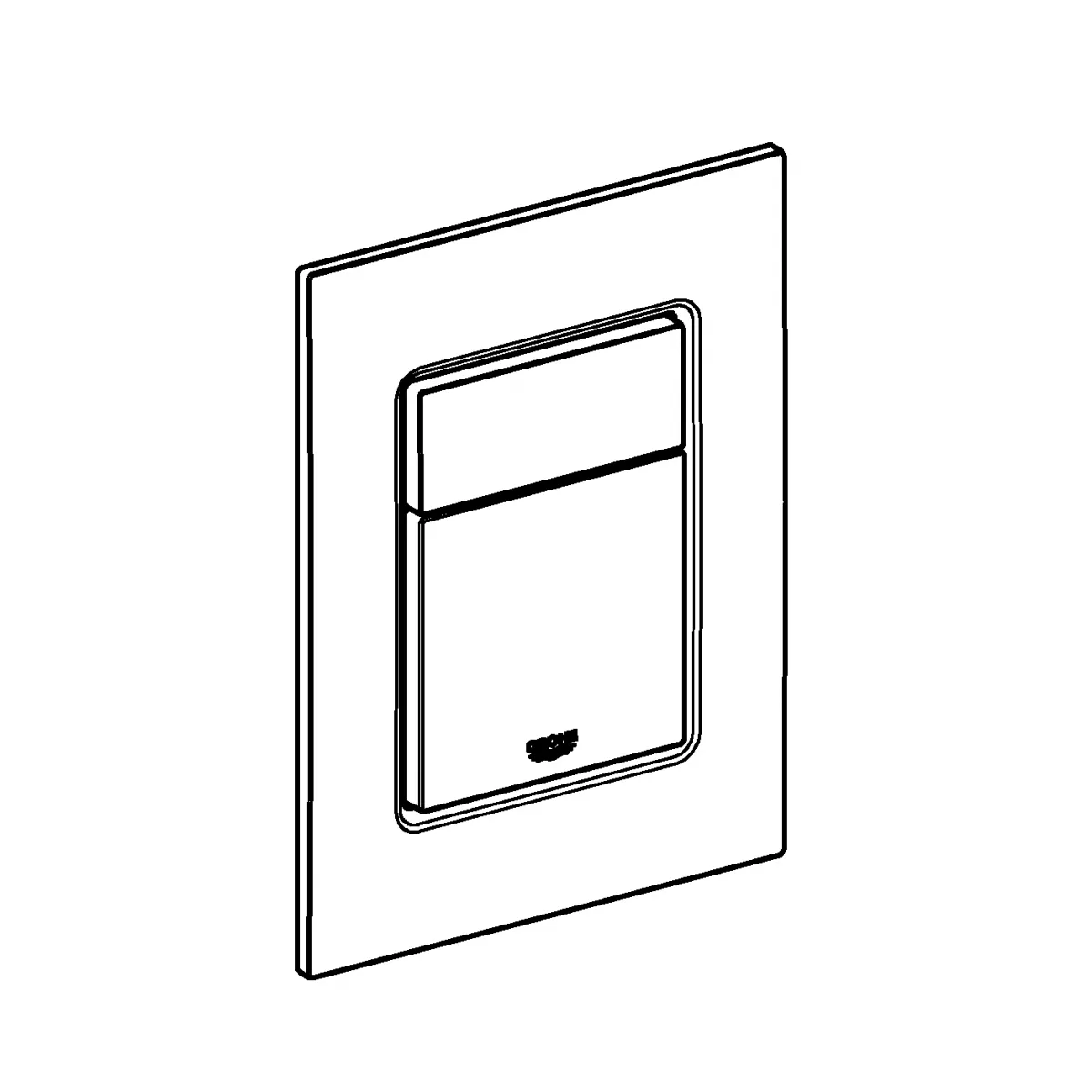 Clapeta actionare Grohe 37535DA0, Skate Cosmopolitan, S, dubla, 130 x 172 mm, verticala, lucios, ABS, cupru