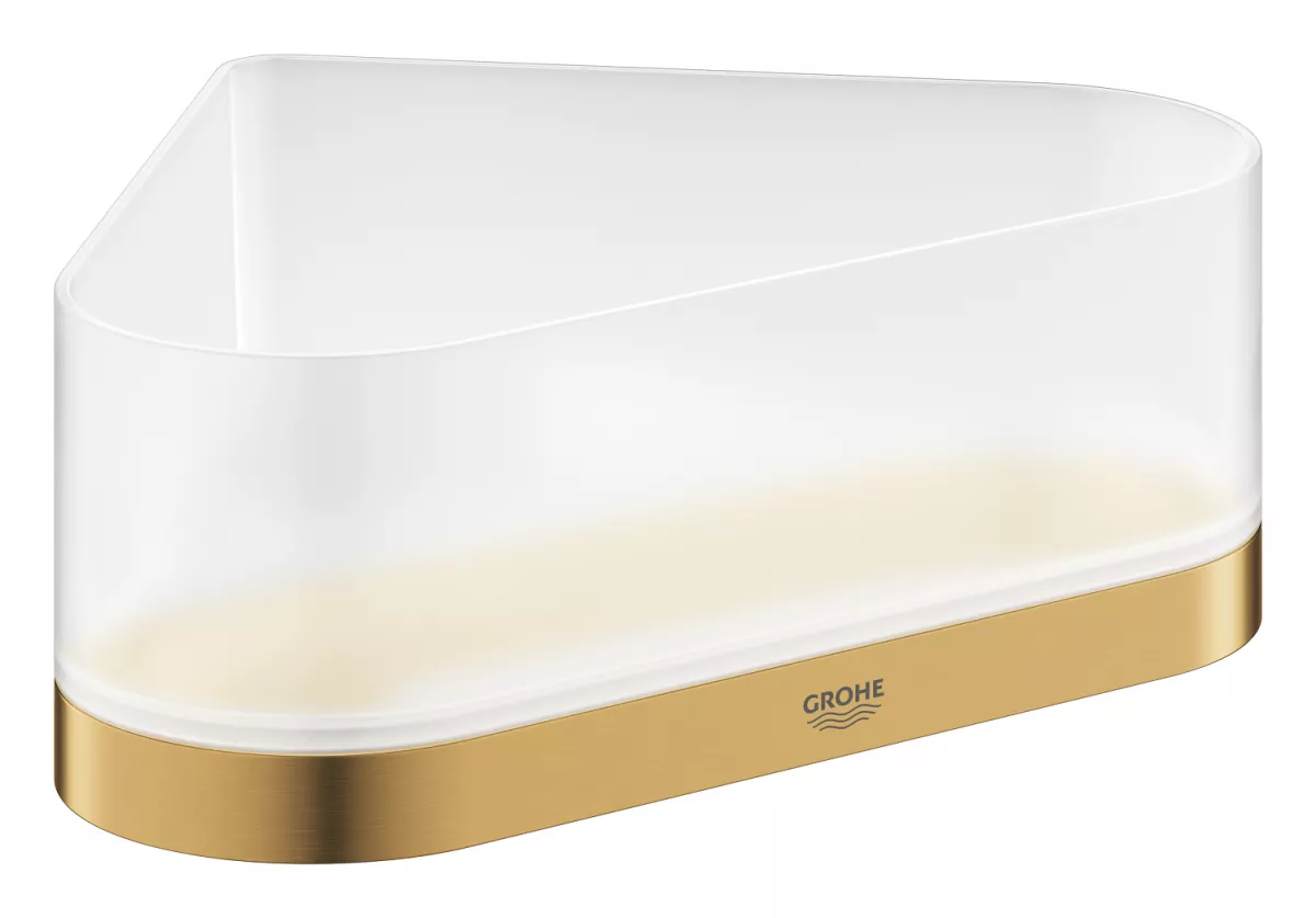 Raft de colt Grohe 41038GN0, Selection, montare pe perete, ABS/Metal, mat, auriu
