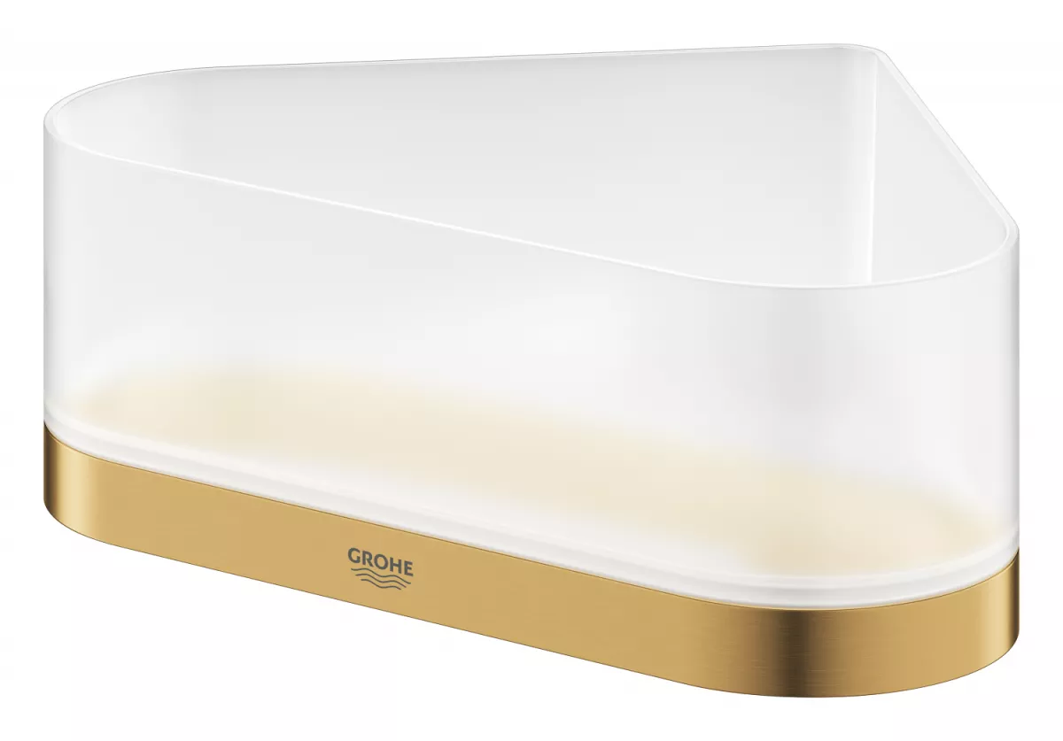 Raft de colt Grohe 41038GN0, Selection, montare pe perete, ABS/Metal, mat, auriu