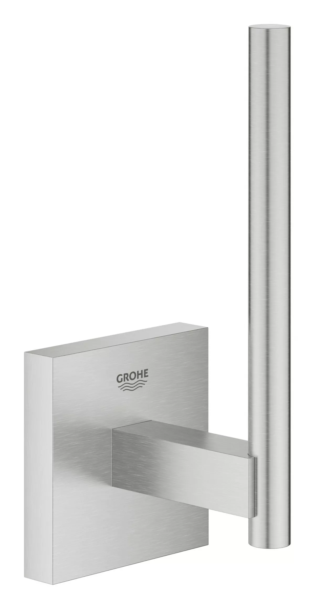 Rezerva hargie igienica Grohe 40979DC0, Start Cube, pe perete, metal, mat, otel satinat