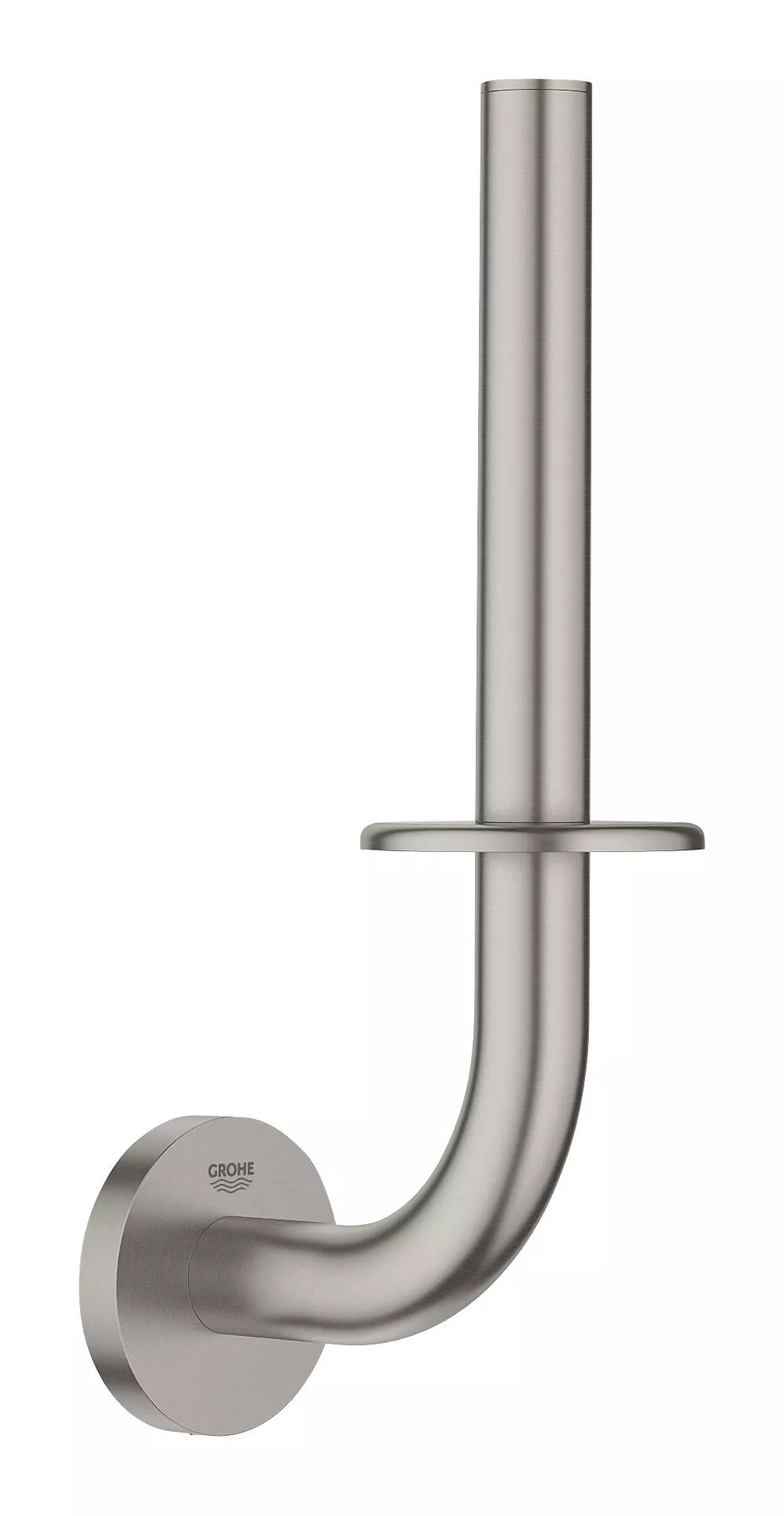 Rezerva hartie igienica Grohe 40385DC1, Essentials, pe perete, metal, mat, otel satinat